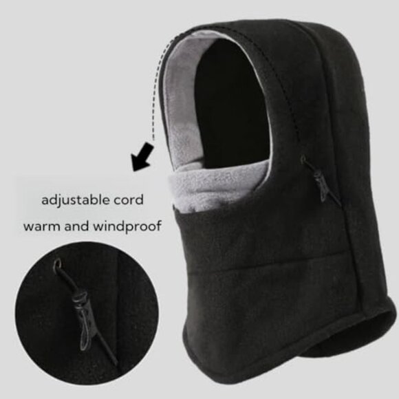 Fleece Balaclava Windproof Warm Hood Oversized Unisex Winter Sport Face Cover main image 6